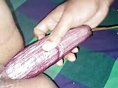 Asian sexy first time foot worship took down a brinjal