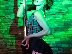 Free strip tease sex xnxxon beach of red hair MILF Karen live on stage