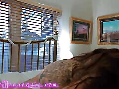 Finger-fucking chastity leigh as I jerk my cock
