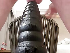 anal introducion of a 45-70-88 monster plug. second time the 88mm knot is going into. 20220216 - session 027
