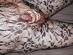 018V Pretty Hands and Patterned Pantyhose