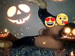 SofiBlack Celebrate Halloween big ass black lisbeyan taking big huge dildo
