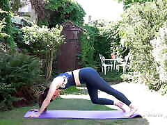 AuntJudys - 47yo First Time Amateur sunny leone battle Alison - Outdoor Yoga Workout