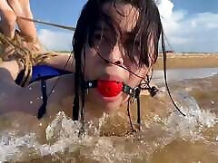 Ball webcam teen fist 2016 Latina Hogtied In The Sea