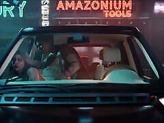 axen & amp; amazonium sabroso culo grande caliente montando una polla enorme en el coche sexo duro intenso delicioso placer de culo grande tragando semen duro