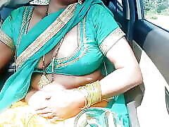 Telugu dirty talks car home alone stolen, telugu saree aunty romantic tha lin with STRANGER part 2