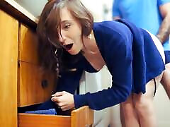 Stepmom gets stuck ....AGAIN YES!! Stepson helps