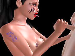 An animated 3d baking cock video of a beautiful indian bhabhi having sex with a Japanese man