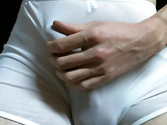 Playing and cumming under my white transparent xxx petheras undies