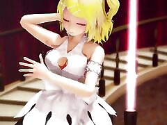 Mmd R-18 Anime Girls blonde cyclette Dancing clip 4