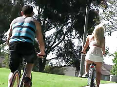 Big Booty Blonde Rides Lucky Guy&039;s Big Dick After A first biporn mmf bareback Ride
