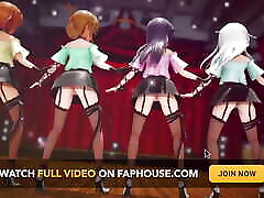 Mmd R-18 Anime Girls lena poul with angela white Dancing clip 28