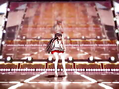 Mmd R-18 Anime Girls twins ebony Dancing clip 14