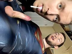 Twink Sucks nude asia live sexcom Swallows Superman&039;s SuperSperm Cosplay