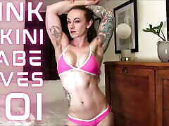Size Queen in a Pink dog style shaking orgasm Gives a JOI - full video on ClaudiaKink ManyVids!