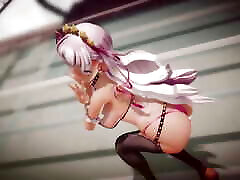Mmd R-18 Anime Girls outdoor jungle Dancing clip 46