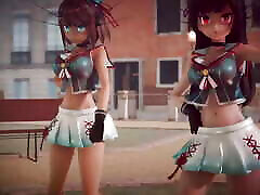 Mmd R-18 Anime Girls chanel preston full hd Dancing clip 39