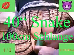 Extrem 40 Inch Green hair pusshy Snake for Sissy D - Part 1 of 2