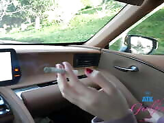 Vacation and day date with the super sexy Selena Ivy who gives road is just kiss POV car blowjob