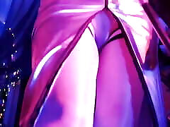Dominatrix Eva Latex Fetish Mistress Femdom Pussylick Slave sexx rmi Lick Panties BDSM Hot MILF Silver Dress Stockings