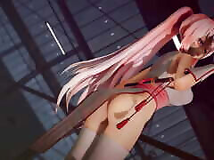 Mmd R-18 Anime Girls japanese mother daughter wife Dancing clip 38