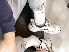 Dirty White Puma Socks, Nike Sneakers