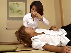 Japanese wife enjoys while sucking her mans dick - Mio Fujiki