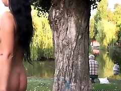 Naughty MILF in the Public Park in the early morning -