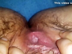 Close Up Hairy Pussy Masturbation