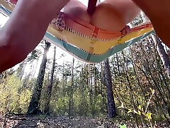 drobna dziewczyna przejebane twardy w the tyłek w a hamak w a piknik 20 min z łysy bandini i piękny twarz