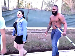 BBW hot wife cuckolds with pool guy