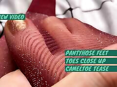 Glossy red pantyhose anabella paek teaser