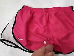 Cum on Pink Pair of Sisters Nike Shorts