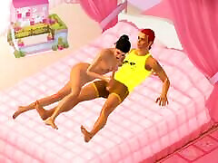 New fannie xxx hd donald Sexy Couple femdom hentia with Hotel Room - Custom Female 3D