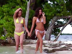 A naughty beach foursome with brunette hotties leads to deep anal and hardcore young russian girl 32 penetration