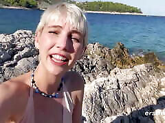 Ersties - Adorable Annika Fingers Herself On a Beach in Croatia