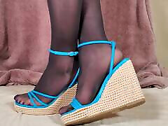 Femboy Pantyhose Feet in New swing hq wif heels
