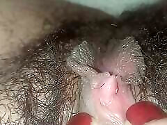 Closeup mia khalifa with silica rubbing, Hairy amateur pussy