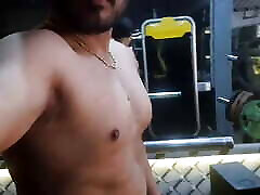 Hot Man Workout at Gym