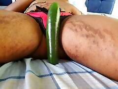 Big cucumber in my pussy makes me to cum
