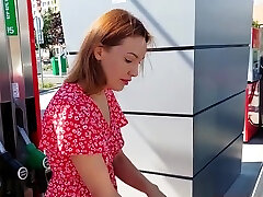 STEPMOM FUCKS PUSSY WITH A BIG love sexvidoes IN CAR FRONT OF