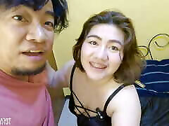 Sloppy blowjob and anal sex with hairy pussy of an Asian babe