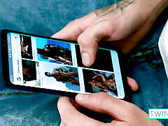 Handsome Inked Twink Thomas Stimulates His karaka saxi & Big Hard Cock!