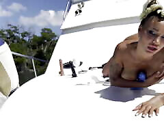 Monika Fox Fucks Herself with a Big Dildo on a Yacht