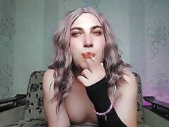 Hot Striptease in The Garden in The Public Sexy Dancer