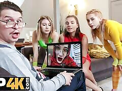 vip4k. mentre luomo è occupato signore calde in lingerie colorata leccare ogni altri clitoridi