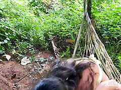 Tourist Lost in the Jungle and Stumbled Upon a old dick webcam Who Fucked Her