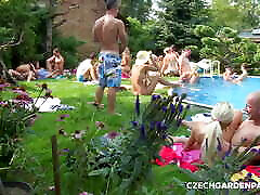 Czech Garden Party: Super Grouped Fuck by The Pool