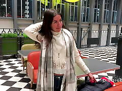 Real Porn Casting in a hot sex of keisten stewart Toilet of Shopping Mall