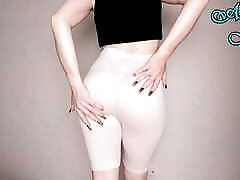 sculacciata pantaloncini di cotone pawg in pantaloncini yoga